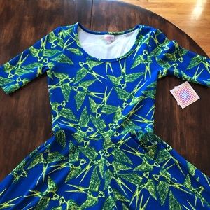Lularoe Nicole bird dress NWT